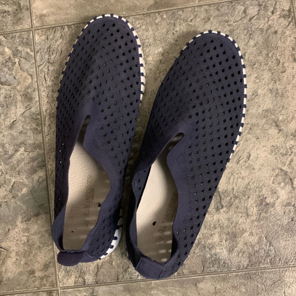 Ilse Jacobsen womens Sz 40 10. blue slip on shoes like new